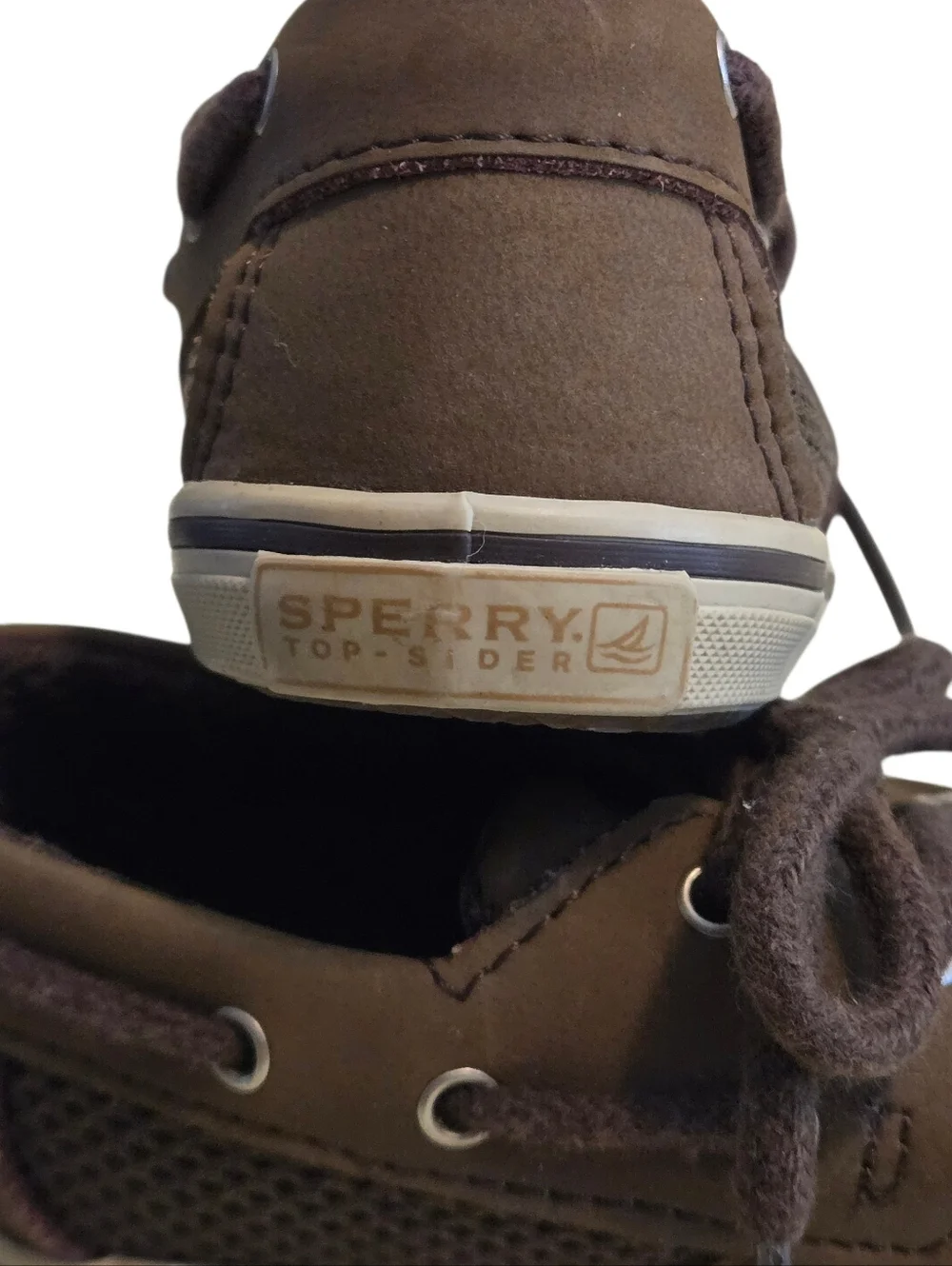 Sperry Kids Intrepid Brown Top Sliders Boat Shoes Toddler size 4M Leather Upper